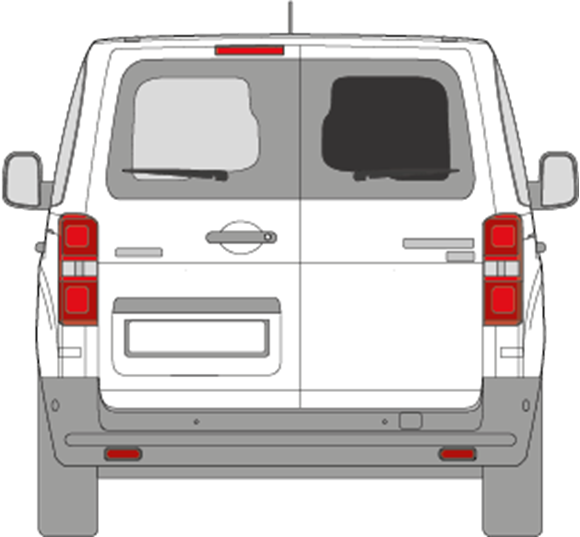 Afbeelding van Achterruit rechts Citroën Space Tourer zonder ontdooiing (DONKERE RUIT)