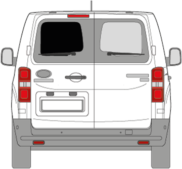 Afbeelding van Achterruit links Toyota Proace met ontdooiing (DONKERE RUIT)