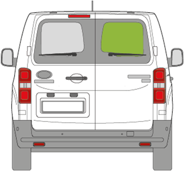 Afbeelding van Achterruit rechts Toyota Proace met ontdooiing