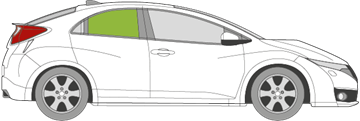 Afbeelding van Zijruit rechts Honda Civic 5 deurs 