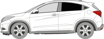 Afbeelding van Zijruit links Honda HR-V (DONKERE RUIT)