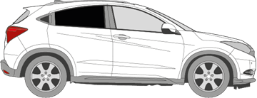 Afbeelding van Zijruit rechts Honda HR-V (DONKERE RUIT)