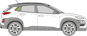 Afbeelding van Zijruit rechts Hyundai Kona 
