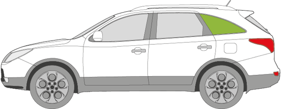 Afbeelding van Zijruit links Hyundai IX55