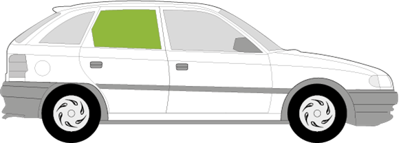 Afbeelding van Zijruit rechts Opel Astra sedan