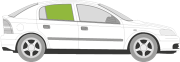 Afbeelding van Zijruit rechts Opel Astra sedan