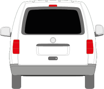 Afbeelding van Achterruit Volkswagen Caddy (DONKERE RUIT)