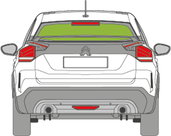 Afbeelding van Achterruit Citroën C4 