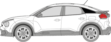 Afbeelding van Zijruit links Citroën C4 (DONKERE RUIT)