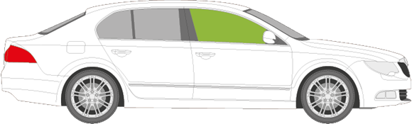 Afbeelding van Zijruit rechts Skoda Superb 5 deurs 