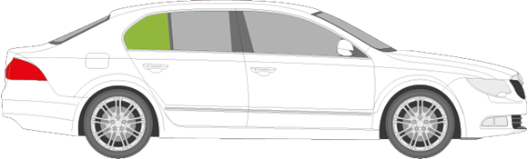 Afbeelding van Zijruit rechts Skoda Superb 5 deurs 