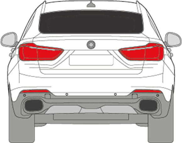 Afbeelding van Achterruit BMW X6 (DONKERE RUIT)