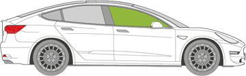 Afbeelding van Zijruit rechts Tesla Model 3 gelaagd