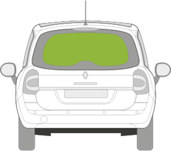 Afbeelding van Achterruit Renault Modus (model 2004-2008)