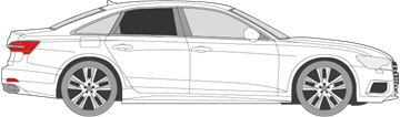 Afbeelding van Zijruit rechts Audi A6 sedan (DONKERE RUIT) 