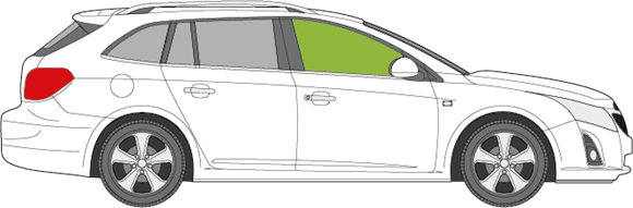 Afbeelding van Zijruit rechts Chevrolet Cruze break