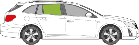 Afbeelding van Zijruit rechts Chevrolet Cruze break