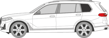 Afbeelding van Zijruit links BMW X7 (DONKERE RUIT)