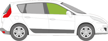 Afbeelding van Zijruit rechts Renault Mégane Scenic