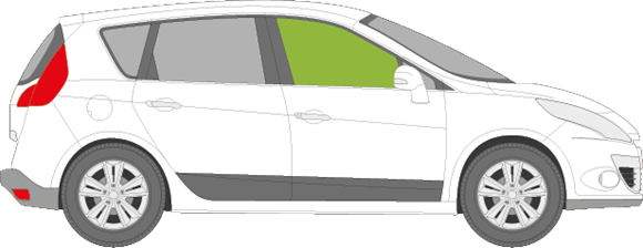 Afbeelding van Zijruit rechts Renault Mégane Scenic