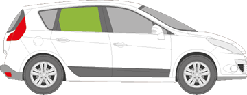 Afbeelding van Zijruit rechts Renault Mégane Scenic