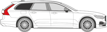 Afbeelding van Zijruit rechts Volvo V90 (DONKERE RUIT)