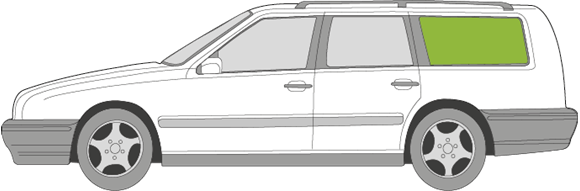 Afbeelding van Zijruit links Volvo XC70