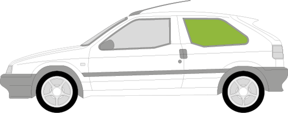 Afbeelding van Zijruit links Citroën ZX 3 deurs