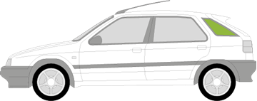 Afbeelding van Zijruit links Citroën ZX 5 deurs