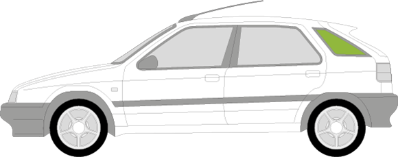 Afbeelding van Zijruit links Citroën ZX 5 deurs