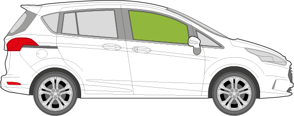 Afbeelding van Zijruit rechts Ford B-max 