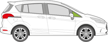 Afbeelding van Zijruit rechts Ford B-max 