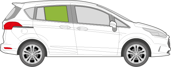 Afbeelding van Zijruit rechts Ford B-max 