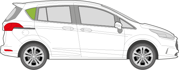 Afbeelding van Zijruit rechts Ford B-max 