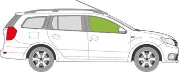 Afbeelding van Zijruit rechts Dacia Logan break