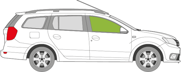 Afbeelding van Zijruit rechts Dacia Logan break