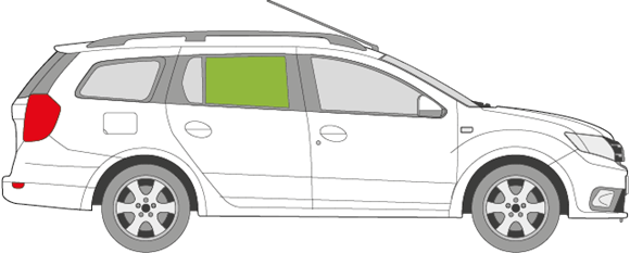 Afbeelding van Zijruit rechts Dacia Logan break