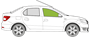 Afbeelding van Zijruit rechts Dacia Sandero 