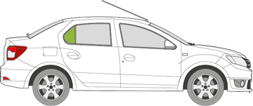 Afbeelding van Zijruit rechts Dacia Logan sedan