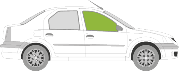 Afbeelding van Zijruit rechts Dacia Logan sedan