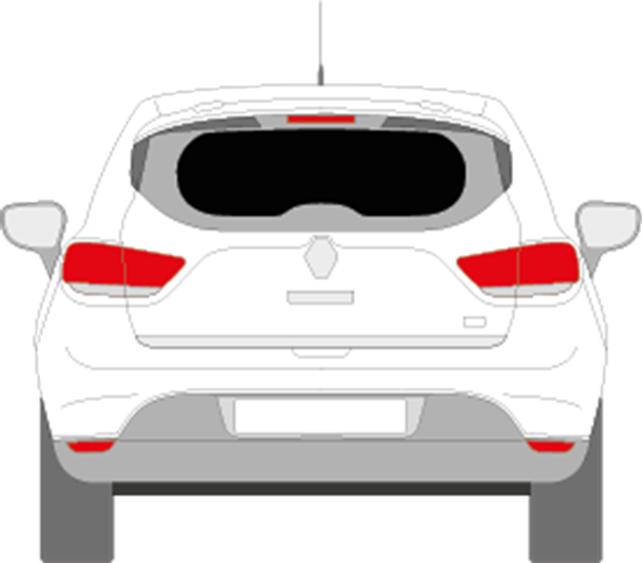 Afbeelding van Achterruit Renault Clio 5 deurs (DONKERE RUIT)