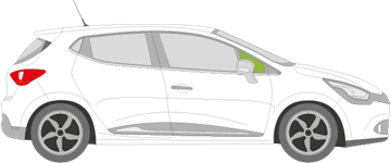 Afbeelding van Zijruit rechts Renault Clio 5 deurs