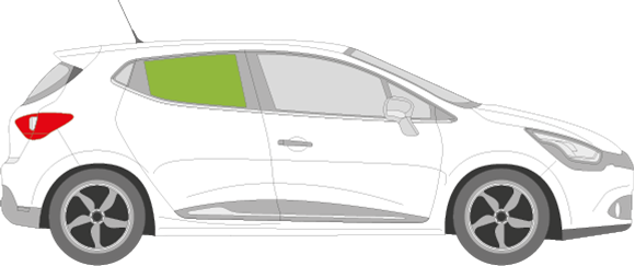 Afbeelding van Zijruit rechts Renault Clio 5 deurs