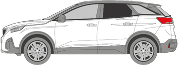 Afbeelding van Zijruit links Peugeot 3008 (DONKERE RUIT) 