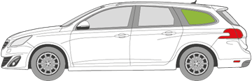 Afbeelding van Zijruit links Peugeot 308 SW