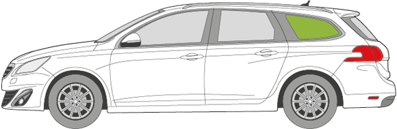 Afbeelding van Zijruit links Peugeot 308 SW