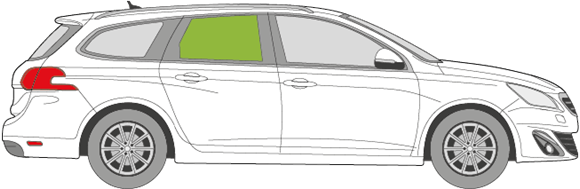 Afbeelding van Zijruit rechts Peugeot 308 SW