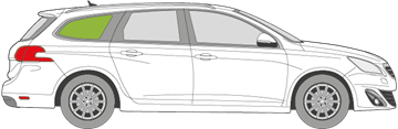 Afbeelding van Zijruit rechts Peugeot 308 SW