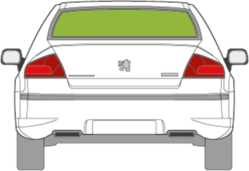 Afbeelding van Achterruit Peugeot 407 sedan 