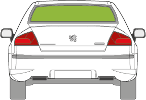 Afbeelding van Achterruit Peugeot 407 sedan 